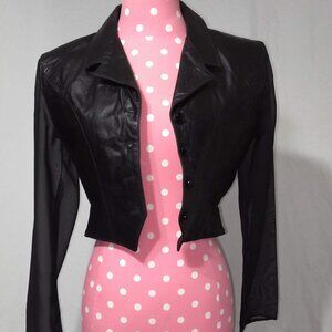 RARE Vintage Cuir Classique I.O.U. Pour Femme leather jacket, sz medium
